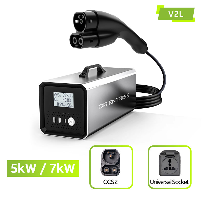 Orientrise CCS2 Tesla V2L Discharger | Portable 5kW / 7kW