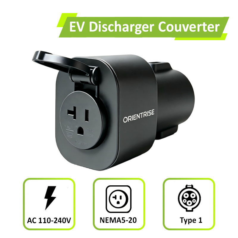 Orientrise J1772 to NEMA 5-15/5-20 EV Power Adapter with Display
