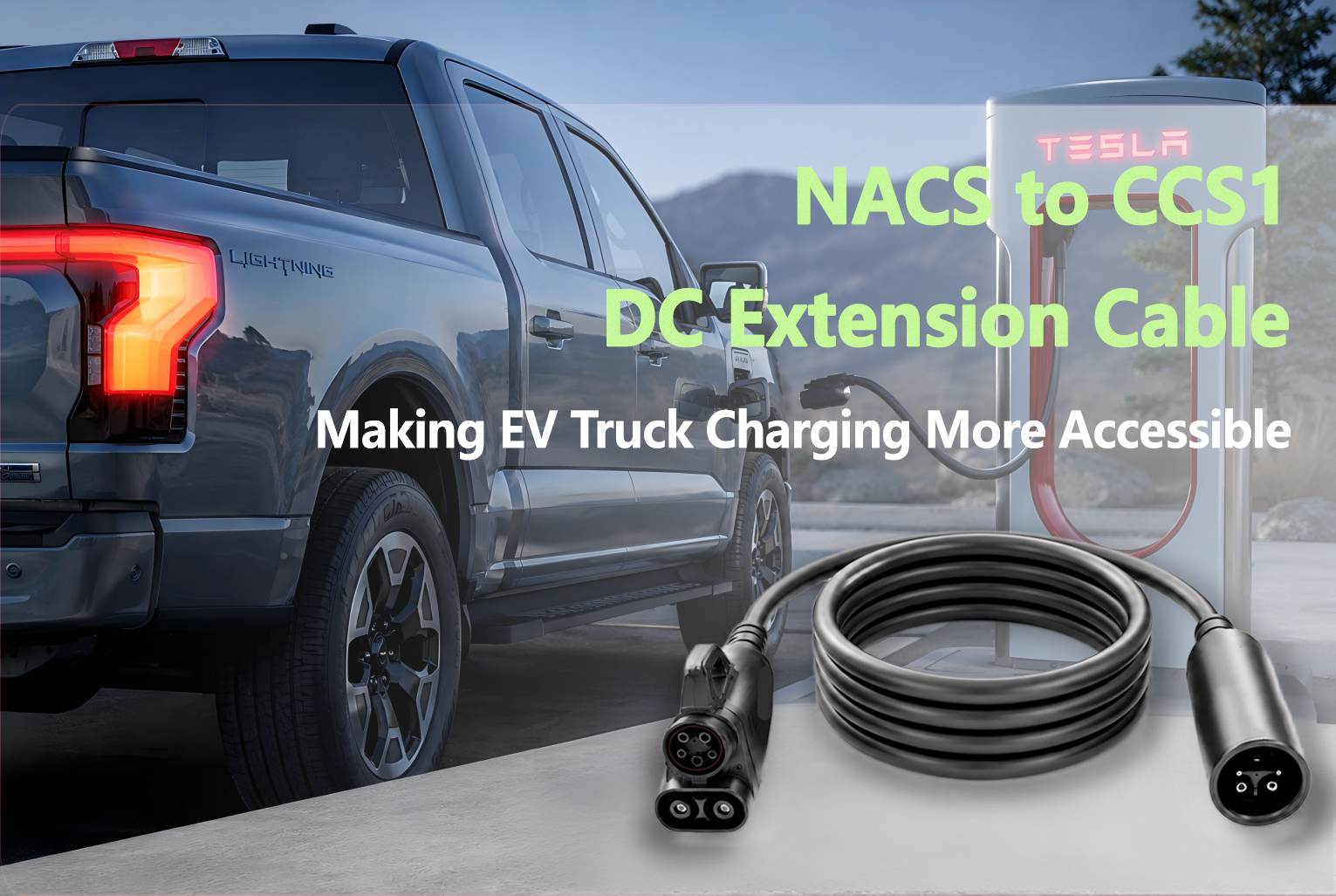 NACS to CCS1 DC Fast Charging Extension Cable: When the charger is right next to you—but the cable can’t reach