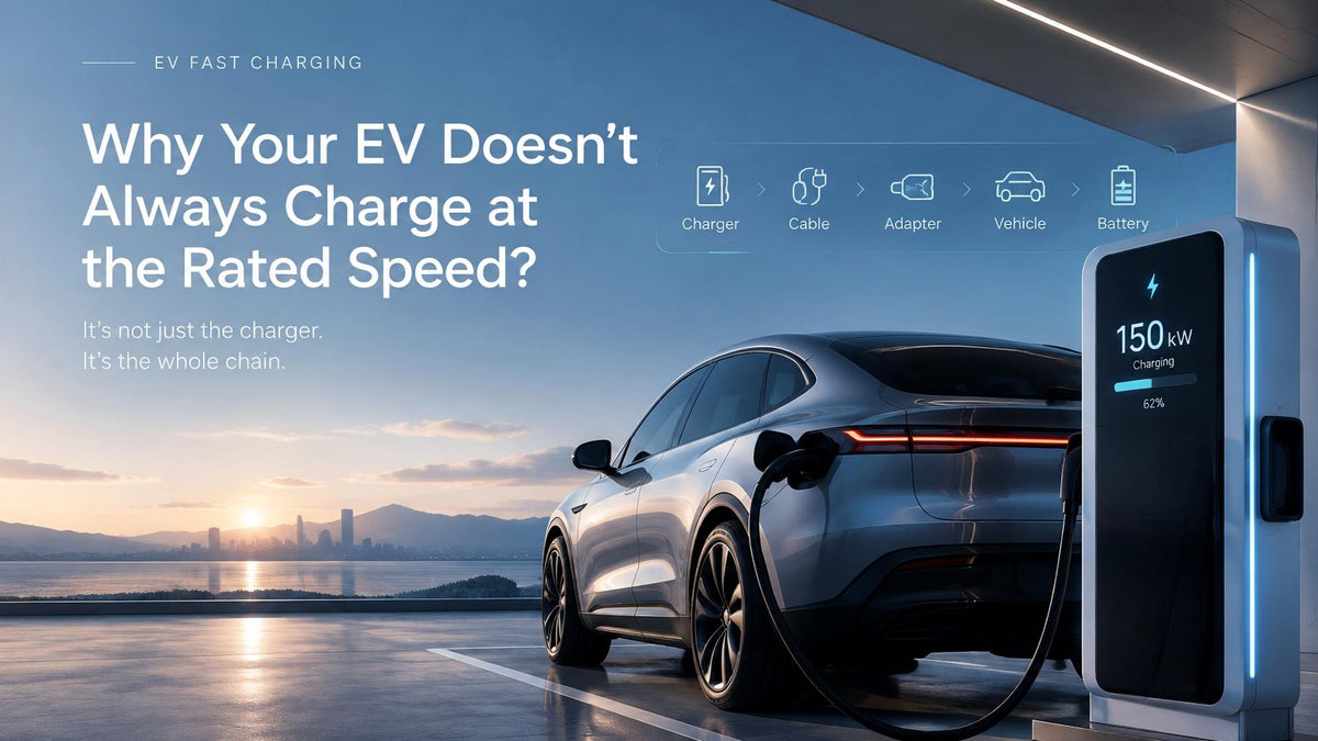 Why Doesn’t Your EV Reach the Charger’s Rated Fast-Charging Power? A Look at Voltage, Current, Adapters, and DC Extension Cables