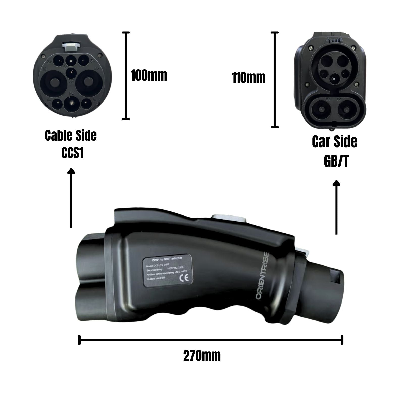 Orientrise EV Adapter CCS1 to GB/T
